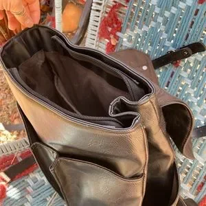 Bags | Zebella Black Leather Laptop Backpack | Poshmark display picture 1